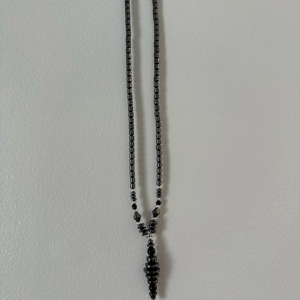 Hematite Beaded Necklace
